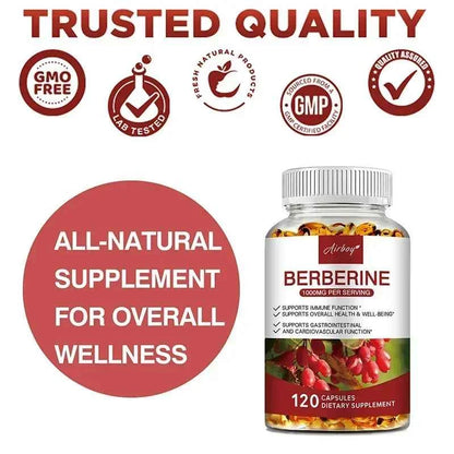 Berberine Capsules For Immune Support Digestion Energy And Anti Aging
