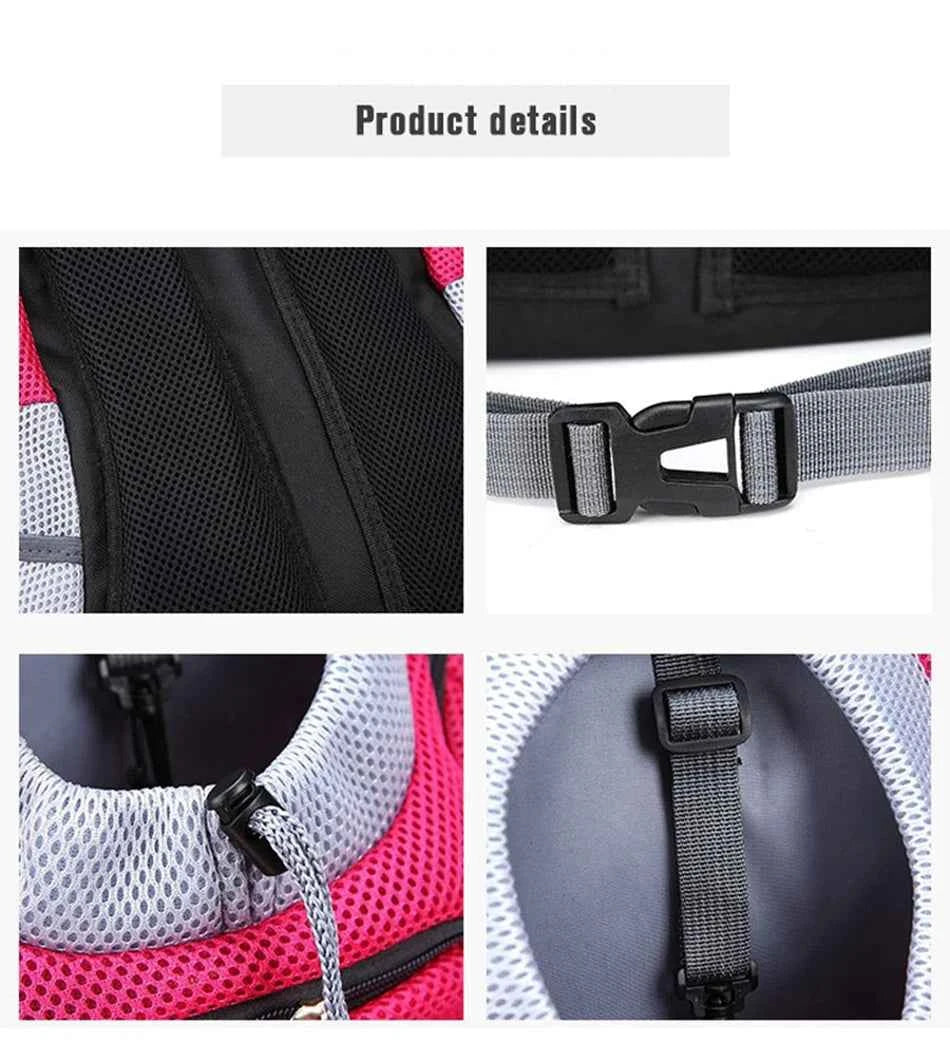 Dog Backpack Carrier Travel Bag Breathable Reflective Strips For Hiking