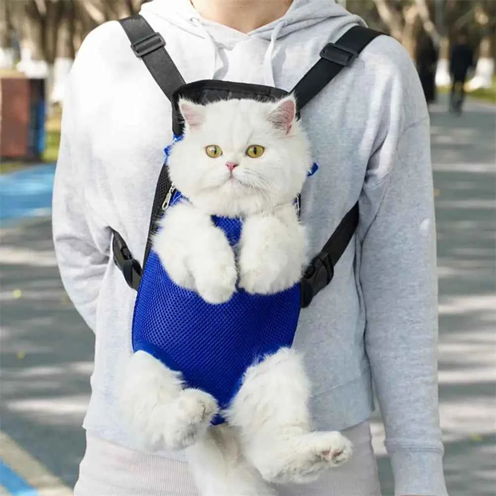 Pet Carrier Backpack Adjustable Front Carrier For Hiking Dogs Cats Travel Bag
