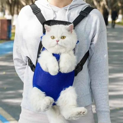 Pet Carrier Backpack Adjustable Front Carrier For Hiking Dogs Cats Travel Bag