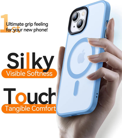Magsafe Magnetic Luxury Armor Shockproof Case For iPhone 16 15 14 13 12 11 Pro Max Plus Wireless Charge Cover Matte Translucent