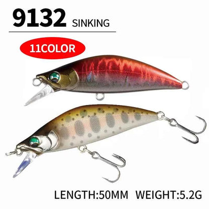 Sinking Minnow Lure 6cm 6.5g Wobbler Jerkbait Bass Sea Fishing Crankbait
