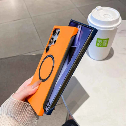 Luxury For Magsafe Thin PC Matte Frameless Phone Case For Samsung S26 S24 S25 Ultra Edge S23 FE S22 S21 S20 Plus Back Cover - ViralVibe Vault