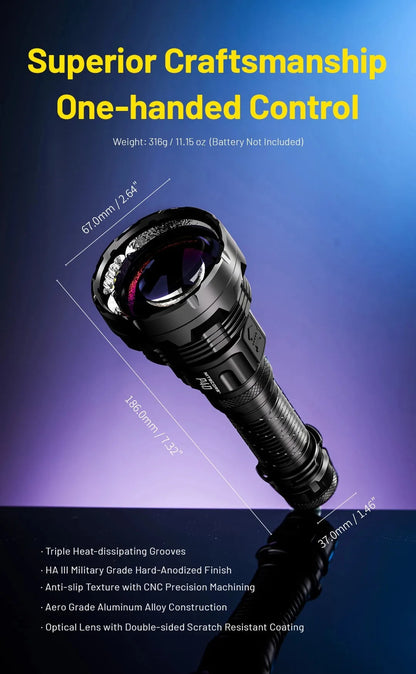 NITECORE Flashlight P40 seraching light Hunting  2000 lumens Ultra Bright Long Range flashlamp included wireless remote switch