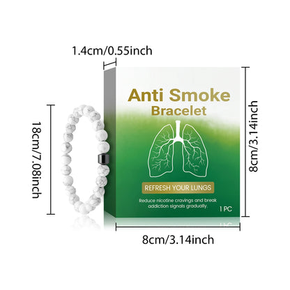Quit Smoking Bracelet Control Smoking Dispel Addiction Anti Anxiety Lung Detox Cleansing Smoke Cessation Bracelets For Men Women
