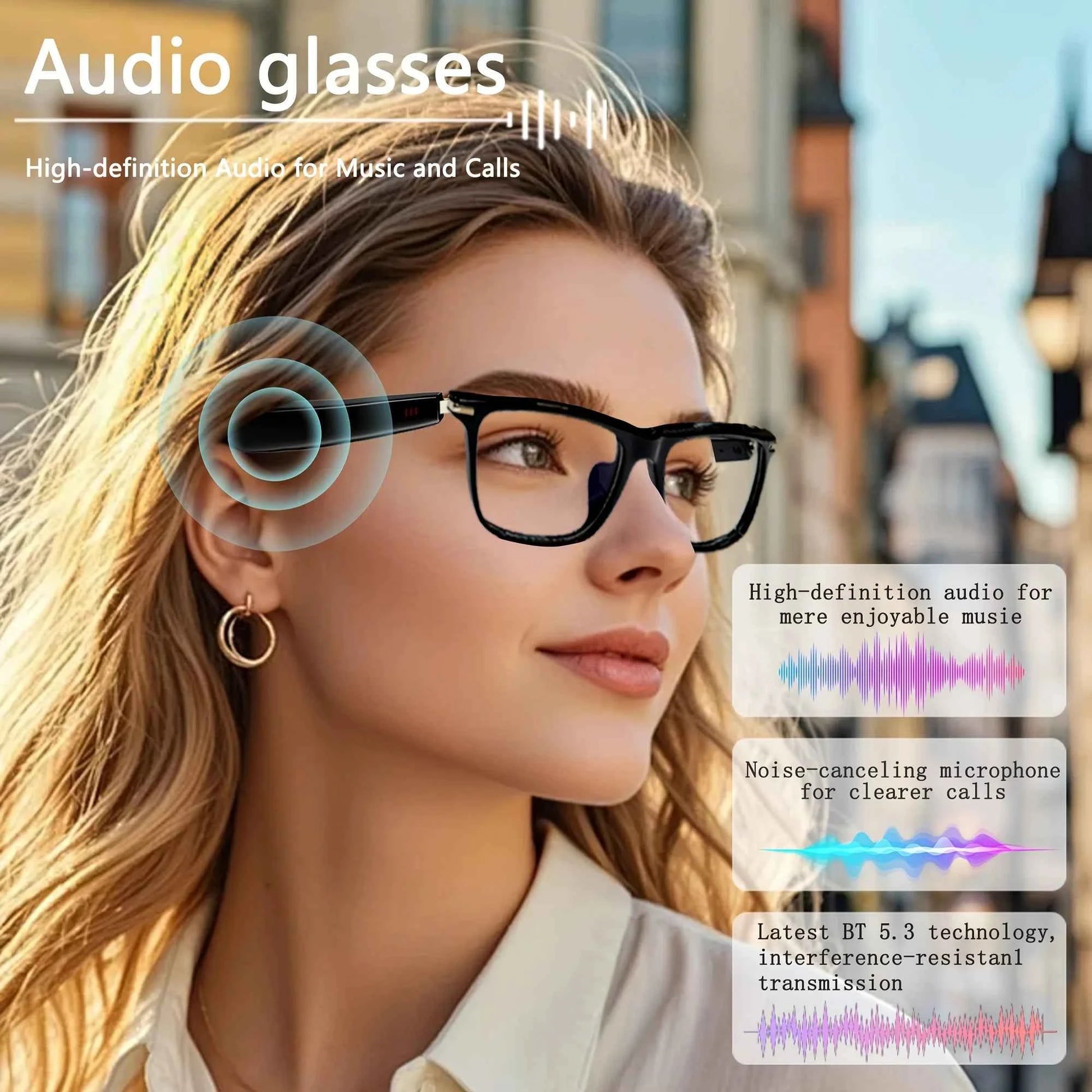AI Translation Glasses With Photochromic Lenses Live Translation 160 Languages