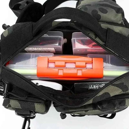 Fly Fishing Tackle Backpack With Rod Holder Lure Box Gear Storage Bag