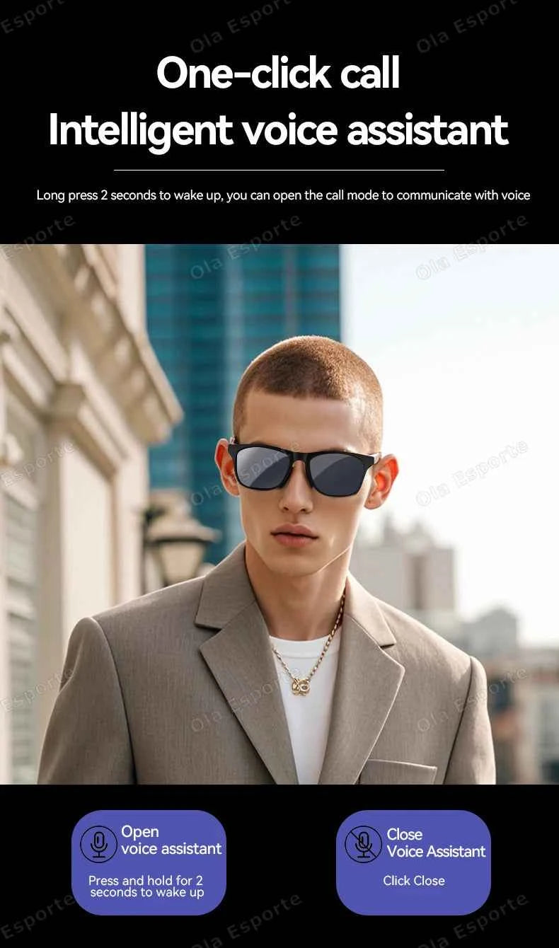 Ola Esporte Smart Glasses Bluetooth Music Headset Sunglasses With Voice Call