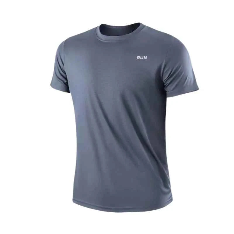 Men's Quick Dry Short Sleeve Gym Tee Moisture Wicking Round Neck Lightweight