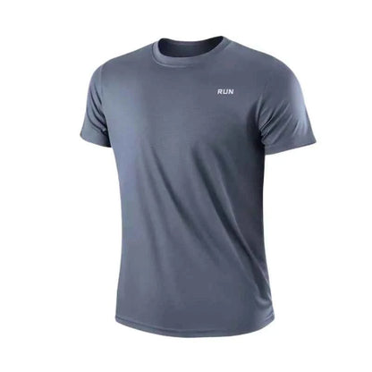 Men's Quick Dry Short Sleeve Gym Tee Moisture Wicking Round Neck Lightweight