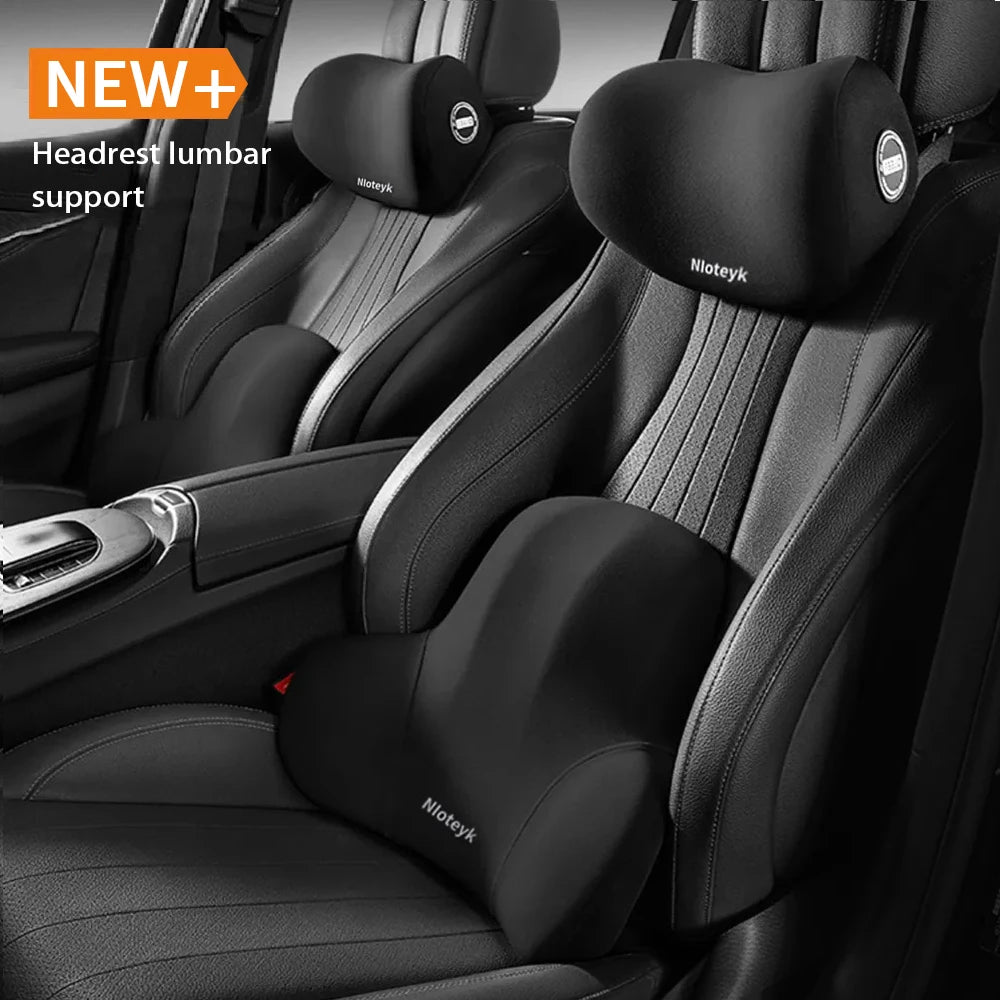 Car Neck Pillow Memory Foam Protection Lumbar Backrest Cushion Lumbar Cushion Car Headrest Seat Travel Interior Accessorie