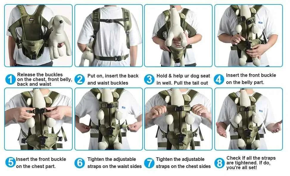 Pet Backpack Carrier For Cats And Dogs Front Travel Bag For Small Medium Dogs