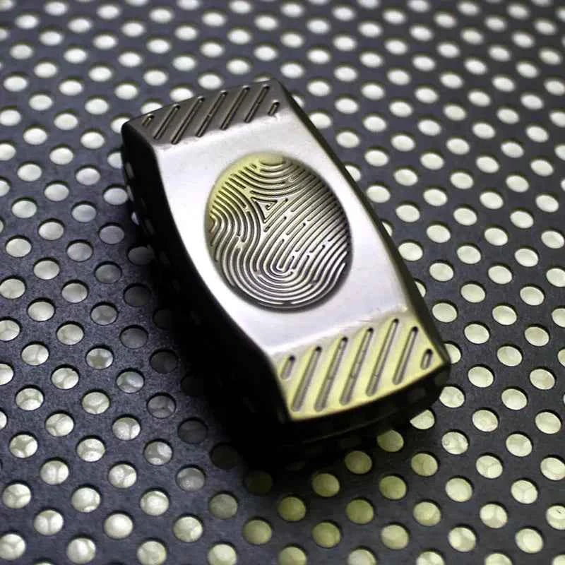 Fingerprint Magnetic Haptic Slider EDC Fidget Toy Metal ADHD Anxiety Relief
