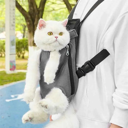 Pet Carrier Backpack Adjustable Front Carrier For Hiking Dogs Cats Travel Bag