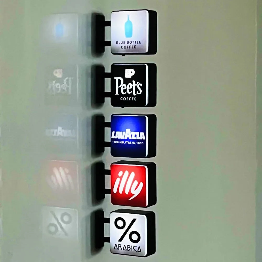 Coffee Shop Magnetic Fridge Sticker | Luminous Light Box Style – Convenience Store Sign Vibe, Creative Home Decor