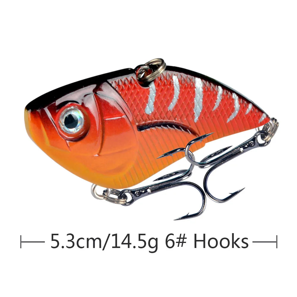 Sinking Vibration Fishing Lure 5.3cm 14.5g Hard Crankbait for Bass Sea
