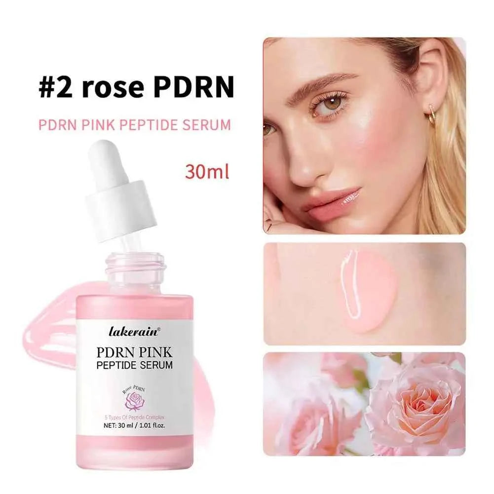 PDRN Pink Peptide Serum, Pink Glow Serum, Peptide Niacinamide Hydrating  Moisturizing Firming,Uneven Skin Tone,Korean Skin Care