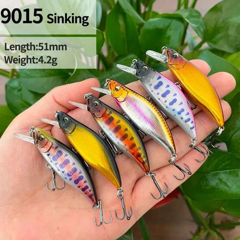 51mm Mini Sinking Minnow Lure Japanese Wobbler for Trout Bass
