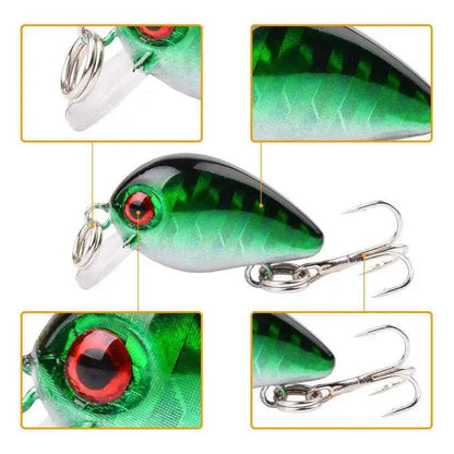 Aorace 3 5 8 Piece Mini Minnow Lure Set Crankbaits 2.8cm 1.5g For Pike Bass Trout