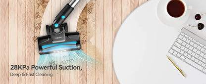 V600 Cordless Vacuum Cleaner, 28Kpa Brushless Stick Vacuum, Rechargeable Battery, 3 Modes