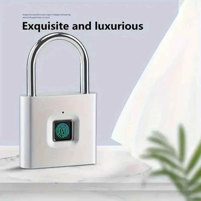 1Pcs Perfect for Securing Suitcases and Luggage, Mini Smart Fingerprint Padlock, Anti-Theft Protection