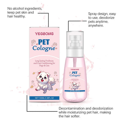 YEGBONG Pet Cologne It emits the Scent of Baby Powder, Keeps Pets Fresh and Pleasant for a Long Time, and Avoids Odor