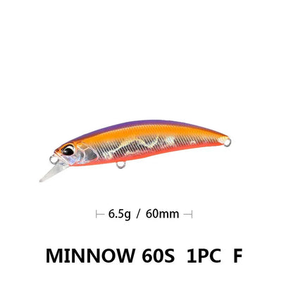 Sinking Minnow Lure 6cm 6.5g Wobbler Jerkbait Bass Sea Fishing Crankbait