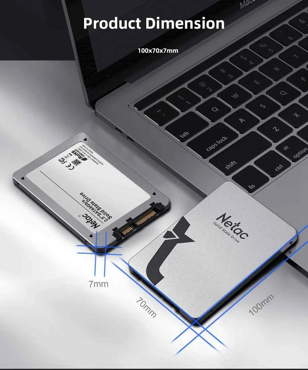 Netac 2.5 Inch SATA III SSD AHCI 128GB 256GB 512GB 1TB 2TB 4TB