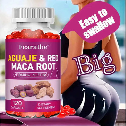 Aguaje Red Maca Root Extract For Buttocks Firming And Immune Health 120 Capsules