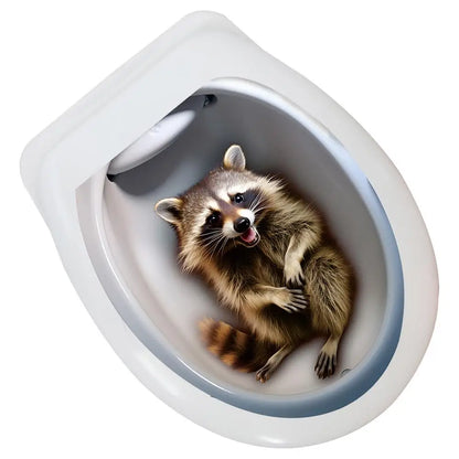 Toilet Seat 3D Decals Toilet Seat Cover Waterproof Stickers In 3D Room Ornaments 3D Stickers For Kitchen Living Room Bedroom