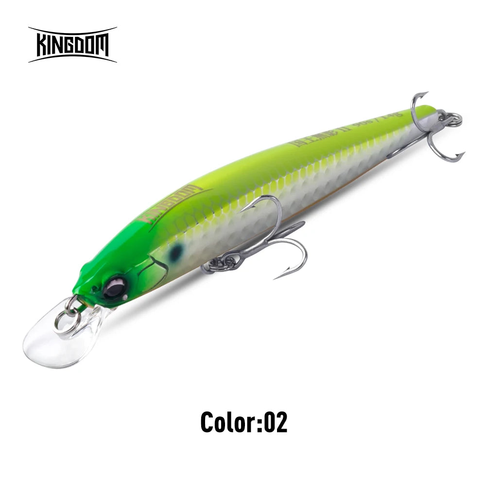 Kingdom Kingart II Minnow Sinking Long Throw Lure 70mm 90mm 110mm Bass