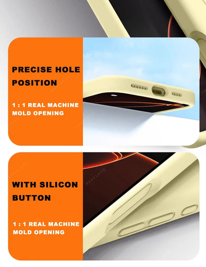 Luxury Liquid Silicone Magnetic Phone Case For iPhone 15 14 16 Plus 16E 11 12 13 16 Pro Max SE4 Magsafe Charge Protector Cover