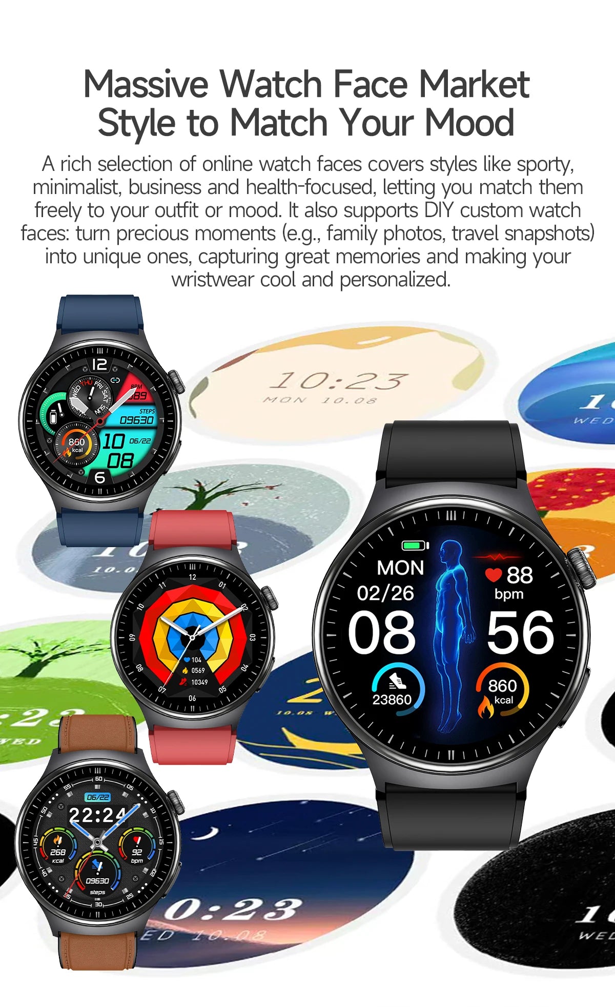 2026 New upgrade Health Check Smart Watch ECG Blood Lipid Uric Acid Body Fat BP Sport Waterproof HD Call Smart Watch Man Women