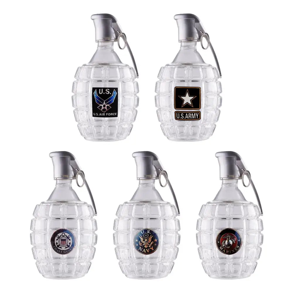 Military Hand Whiskey Bottle Grenade Engraved Liquor Bottle Sealed Whiskey Jar Storage Unique Gift For Men Bar Office Home