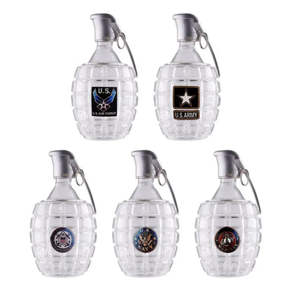 Military Hand Whiskey Bottle Grenade Engraved Liquor Bottle Sealed Whiskey Jar Storage Unique Gift For Men Bar Office Home
