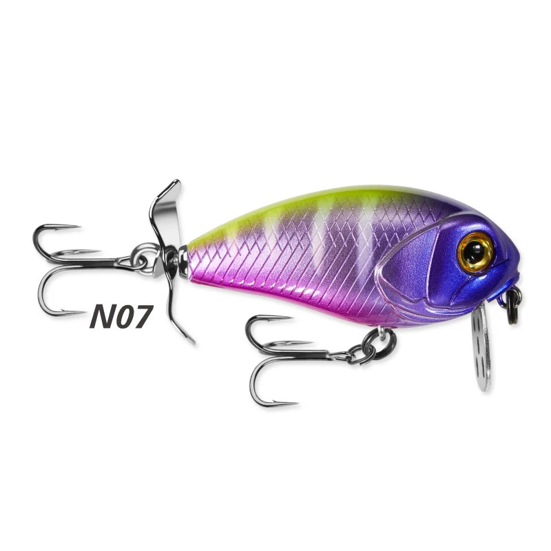 Lureholic 45mm 9g Bubble Trap Crank 45F Wobbling Action Floating Hard Bait