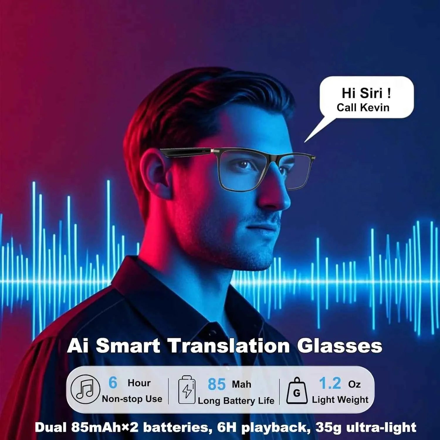 AI Translation Glasses With Photochromic Lenses Live Translation 160 Languages