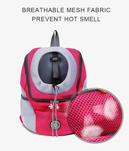 Dog Backpack Carrier Travel Bag Breathable Reflective Strips For Hiking