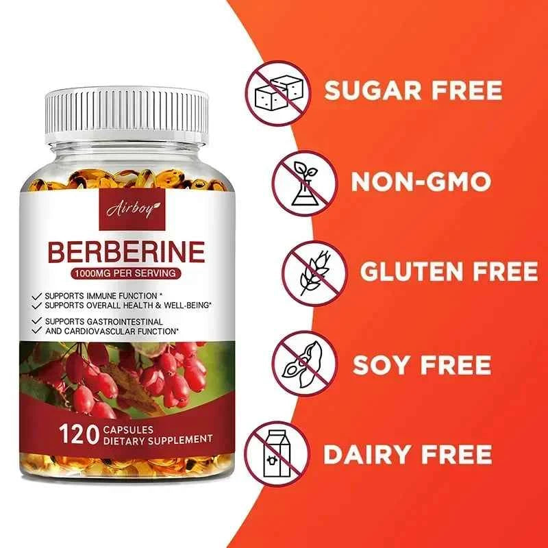 Berberine Capsules For Immune Support Digestion Energy And Anti Aging