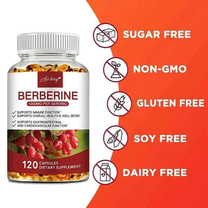 Berberine Capsules For Immune Support Digestion Energy And Anti Aging