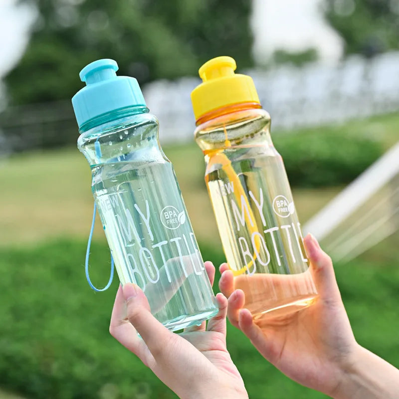 650ml Water Bottle Outdoor Color Transparent Cold Water Cup Large Capacity Gift Plastic Sports Kettle Portable And Compact