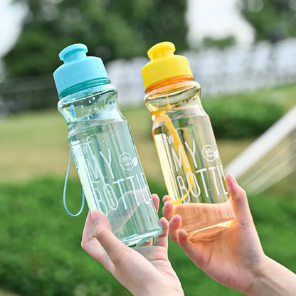 650ml Water Bottle Outdoor Color Transparent Cold Water Cup Large Capacity Gift Plastic Sports Kettle Portable And Compact