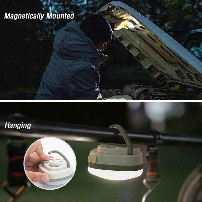 Naturehike 2025 Running Sports USB Lamp Ultralight Waterproof Tent Hanging Light Multiple Modes Battery Hanging Magnet Light