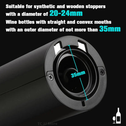 Electric Wine Bottle Opener Gifts Set Rechargeable Black Automatic Wine Opener with Led Light USB Charging Wine Corkscrew Kit