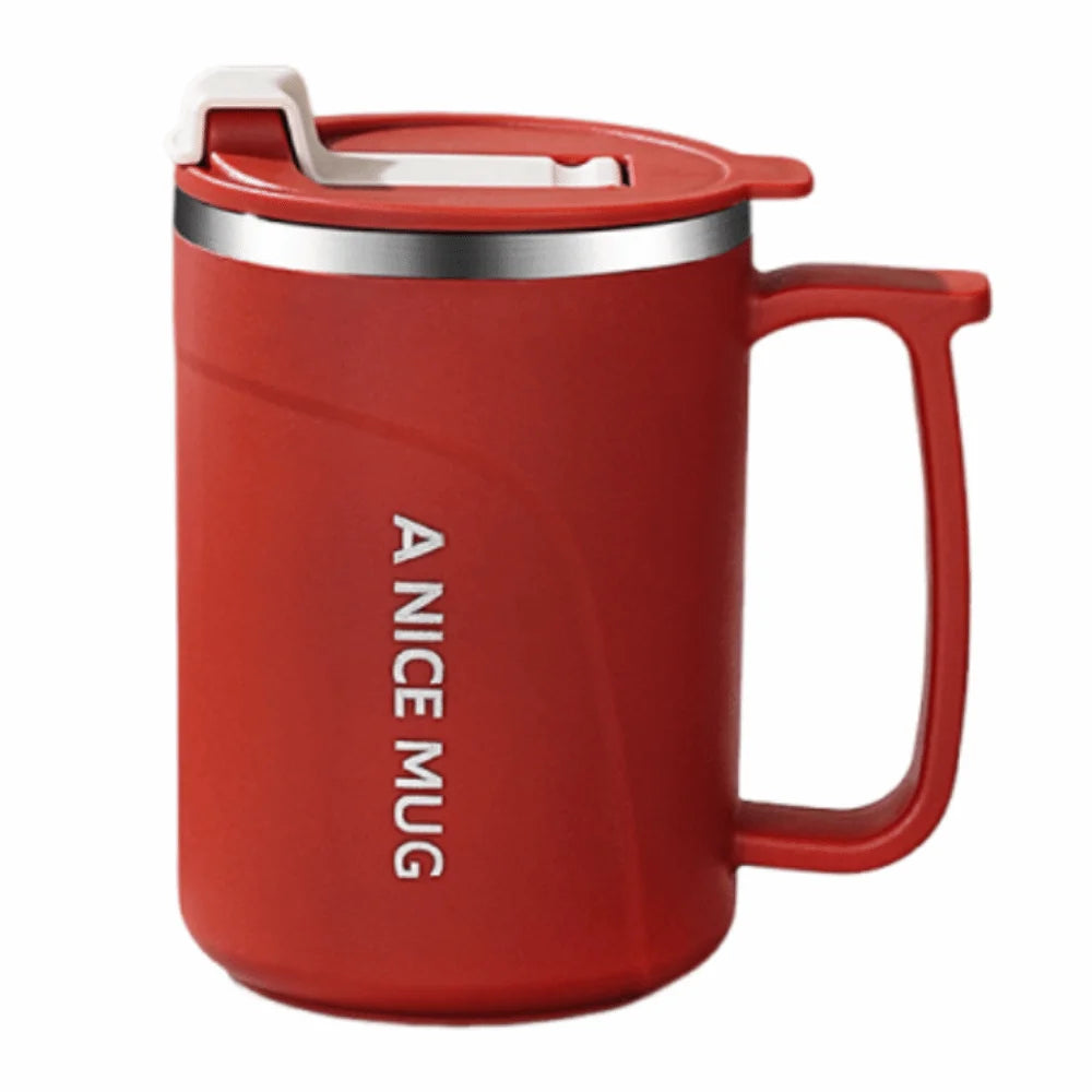 500ml Insulated Coffee Cup Stainless Steel Double-layer Vacuum Water Bottle with Tea Strainer Simple Thermos Cup Outdoor Sports