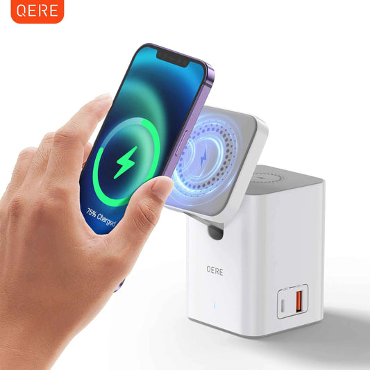 QERE Magnetic Wireless Charger Fast Charging Portable Foldable Mini Charger