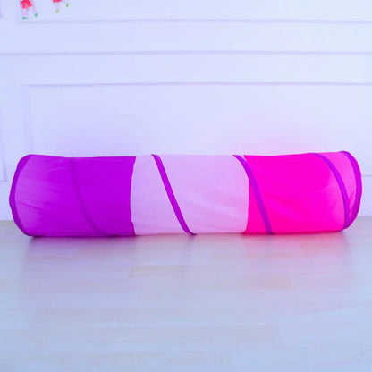 Portable Children's Tent Crawling Tunnel Kids Little House Play House Tipi Tent Indoor Toy Tube Baby Crawling Games Rainbow Tent