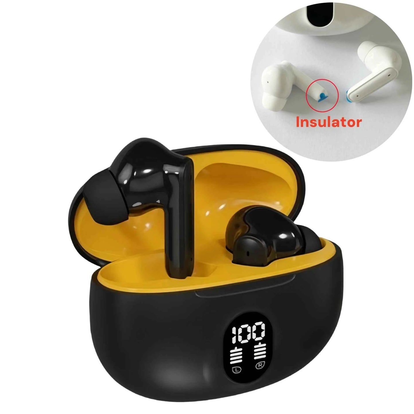 895B TWS Noise Canceling Earbuds Waterproof with LED Display Charging Case