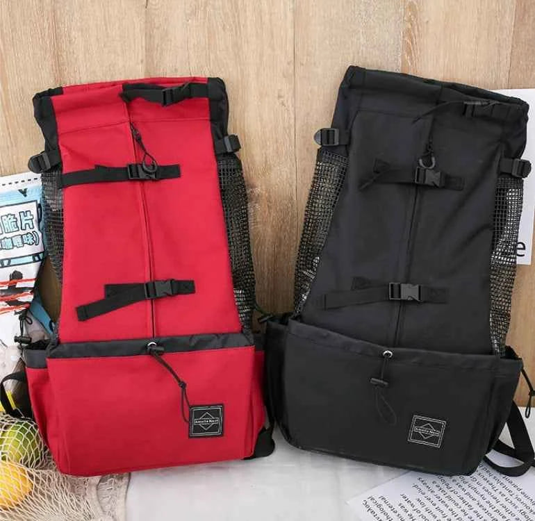 Breathable Adjustable Washable Pet Backpack Carrier For Medium Dogs Polyester