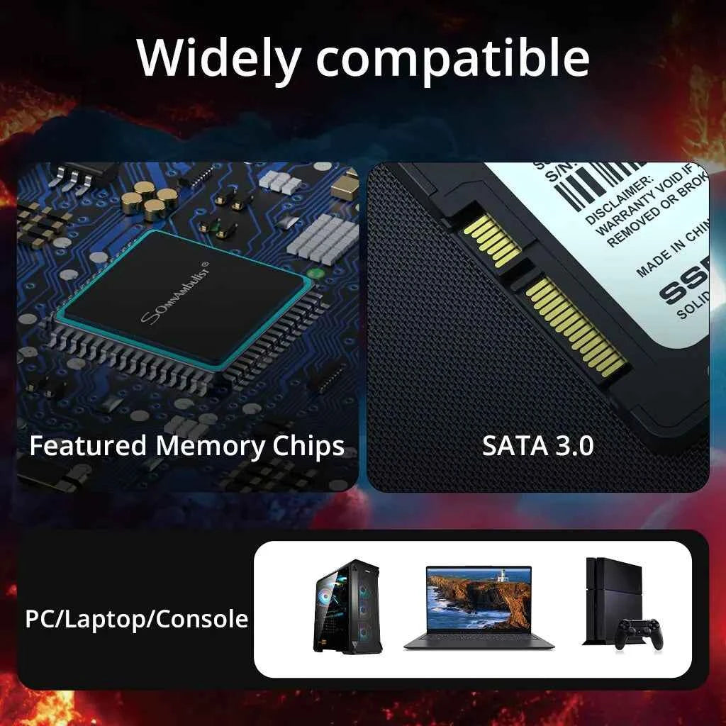 SomnAmbulist 2.5 Inch SSD SATA III Solid State Drive 128GB To 2TB